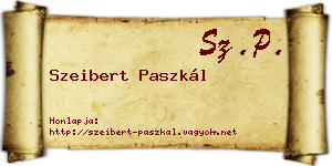 Szeibert Paszkál névjegykártya
